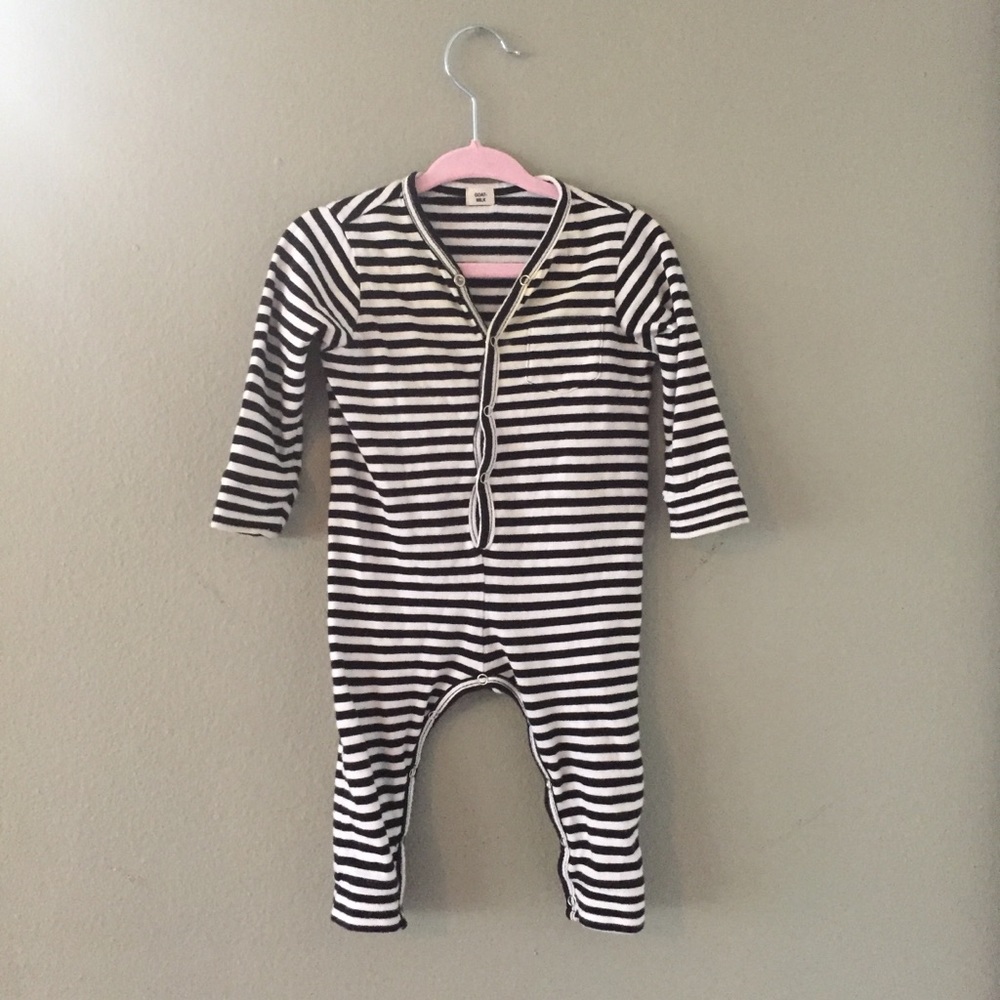 Goatmilk Striped Union Suit / Unisex Bodysuit SOLD